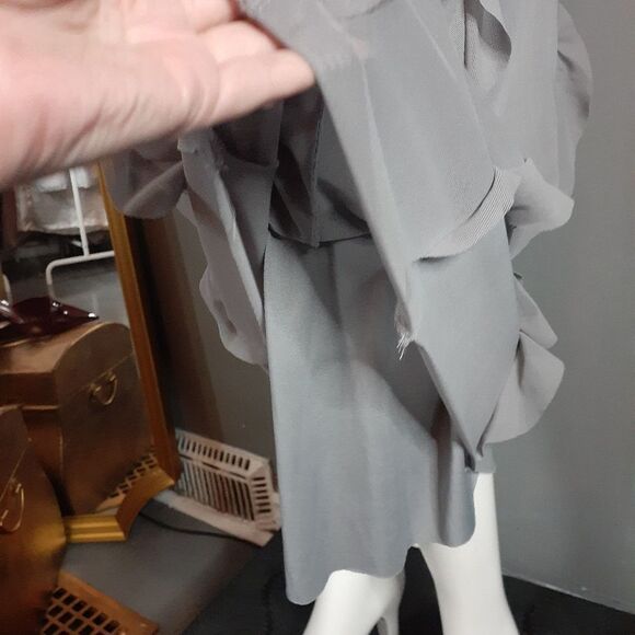NWT Zara Ruffled Elegant Gray Women's Skirt - Picture 13 of 16